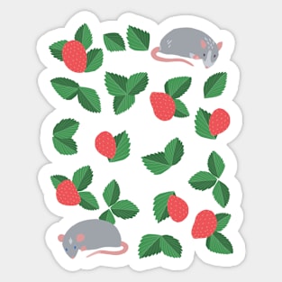 Strawberries & Friends Sticker